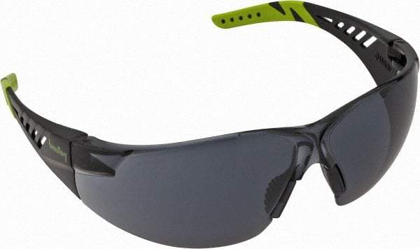 PRO-SAFE - Gray Lenses, Frameless Safety Glasses - Anti-Fog, Scratch Resistant, Size Universal, Wrap Around - Americas Industrial Supply
