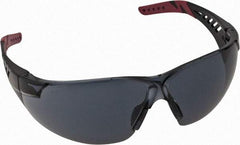 PRO-SAFE - Gray Lenses, Frameless Safety Glasses - Anti-Fog, Scratch Resistant, Size Universal, Wrap Around - Americas Industrial Supply