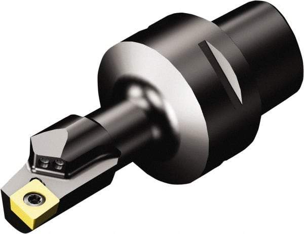 Sandvik Coromant - Left Hand Cut, Size C3, CCMT 09 T3 08 & CCMT 3(2.5)2 Insert Compatiblity, Internal Modular Turning & Profiling Cutting Unit Head - 11mm Ctr to Cutting Edge, 65mm Head Length, Through Coolant, Series CoroTurn 107 - Americas Industrial Supply