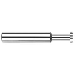 Harvey Tool - 1/2" Cut Diam, 0.0624" Cut Width, 1/2" Shank, Straight-Tooth Woodruff Keyseat Cutter - Exact Industrial Supply