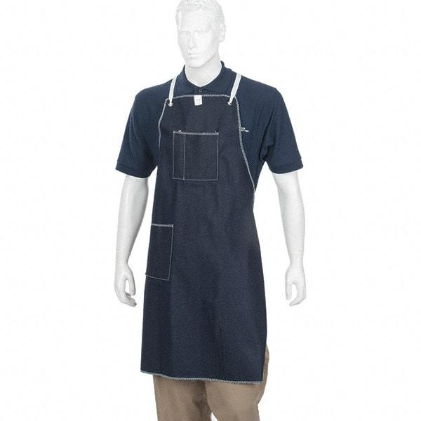 Ansell - 28 x 36" General Purpose Bib Apron - Denim, Blue - Americas Industrial Supply