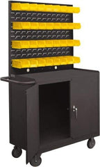 Durham - 1,200 Lb Capacity, 18" Wide x 36" Long x 68-1/4" High Mobile Cart - 2 Door, 1 Shelf, Steel, 2 Rigid/2 Swivel Casters - Americas Industrial Supply