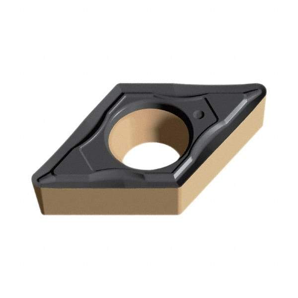 Walter - DCMT32.52 PF4 Grade WSM10 Carbide Turning Insert - TiAlN/Al2O3/ZrCN Finish, 55° Diamond, 3/8" Inscr Circle, 5/32" Thick, 1/32" Corner Radius - Americas Industrial Supply