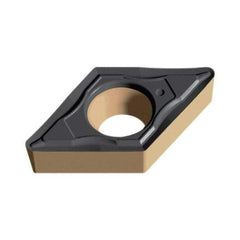 Walter - DCMT32.52 PF4 Grade WSM10 Carbide Turning Insert - TiAlN/Al2O3/ZrCN Finish, 55° Diamond, 3/8" Inscr Circle, 5/32" Thick, 1/32" Corner Radius - Americas Industrial Supply