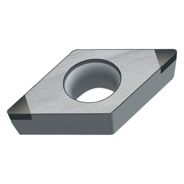 Walter - DCMW32.51 Grade WCB50 CBN Turning Insert - Uncoated, 55° Diamond, 3/8" Inscr Circle, 5/32" Thick, 1/64" Corner Radius - Americas Industrial Supply