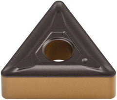 Walter - TNMG332 NM5 Grade WAK20 Carbide Turning Insert - TiCN/Al2O3/TiN Finish, Triangle, 3/8" Inscr Circle, 3/16" Thick, 1/32" Corner Radius - Americas Industrial Supply