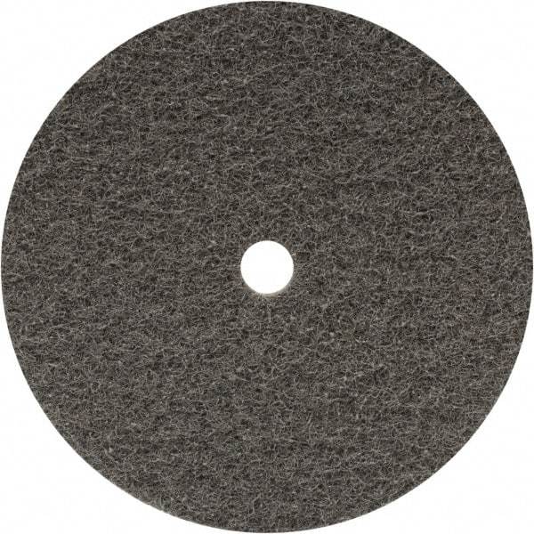 WALTER Surface Technologies - 4-1/2" Super Fine Grade Aluminum Oxide Deburring Disc - 7/16" Center Hole, Hook & Loop Connection, Gray, 11,000 Max RPM - Americas Industrial Supply