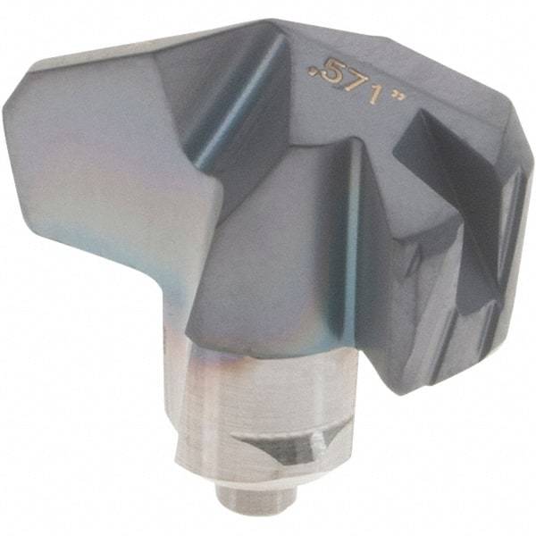 Iscar - Series ICK-2M, 14.5mm Diam Grade IC908 140° Replaceable Drill Tip - Carbide, TiAlN Finish, 14 Seat Size - Americas Industrial Supply