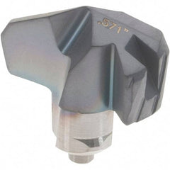 Iscar - Series ICK-2M, 14.5mm Diam Grade IC908 140° Replaceable Drill Tip - Carbide, TiAlN Finish, 14 Seat Size - Americas Industrial Supply