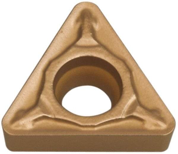 Tungaloy - TCMT21.52 PS Grade T9125 Carbide Turning Insert - TiCN/Al2O3 Finish, 60° Triangle, 1/4" Inscr Circle, 3/32" Thick, 1/32" Corner Radius - Americas Industrial Supply