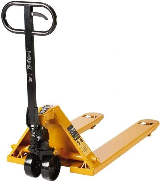 Lift-Rite - 5,500 Lb Capacity, 7-7/8" Lift Industrial Pallet Truck - 3" Min Lift Height, 48" Fork Length x 7" Fork Width, 27" Overall Width - Americas Industrial Supply