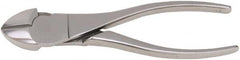 Aven - 7" OAL, 12 AWG Capacity, Diagonal Cutter - 3/4" Jaw Length x 5/8" Jaw Width, Oval Head, Stainless Steel Handle - Americas Industrial Supply