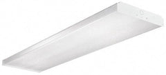 Cooper Lighting - 4 Lamp, 4 Ft. Long, 32 Watt, Surface Mounted, Fluorescent Lamp Wraparound Light Fixture - 120-277 Volt, White, Electronic Ballast - Americas Industrial Supply