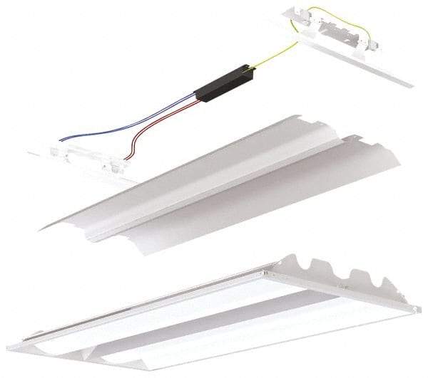 Cooper Lighting - 2 Lamp, 17 Watts, 2 x 2', Electronic Start Troffer Light Fixture Retrofit Kit - White Fluorescent Lamp - Americas Industrial Supply