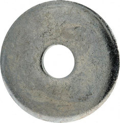 Gibraltar - 1/2" Screw, Steel Fender Flat Washer - 17/32" ID x 2" OD, 1/4" Thick, Zinc-Plated Finish - Americas Industrial Supply