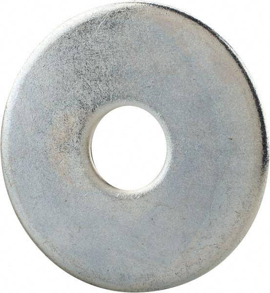 Gibraltar - 5/8" Screw, Steel Fender Flat Washer - 11/16" ID x 2-1/2" OD, 1/8" Thick, Zinc-Plated Finish - Americas Industrial Supply