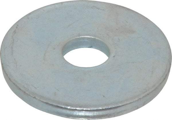 Gibraltar - 5/8" Screw, Steel Fender Flat Washer - 11/16" ID x 2-1/2" OD, 1/4" Thick, Zinc-Plated Finish - Americas Industrial Supply