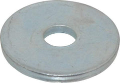 Gibraltar - 5/8" Screw, Steel Fender Flat Washer - 11/16" ID x 2-1/2" OD, 1/4" Thick, Zinc-Plated Finish - Americas Industrial Supply