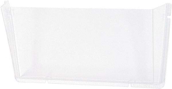 Deflect-o - 14-1/2" Wide x 6-1/2" High x 3" Deep Plastic Wall File - 1 Compartment, Clear - Americas Industrial Supply