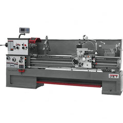 Jet - 22" Swing, 80" Between Centers, 230 Volt, Triple Phase Engine Lathe - 7MT Taper, 10 hp, 25 to 1,800 RPM, 3-1/8" Bore Diam, 40" Deep x 49" High x 136" Long - Americas Industrial Supply