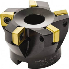 Seco - 63mm Cut Diam, 22mm Arbor Hole, 11mm Max Depth of Cut, 87° Indexable Chamfer & Angle Face Mill - 5 Inserts, SC.. 1206 Insert, Right Hand Cut, Through Coolant, Series R220.79 - Americas Industrial Supply