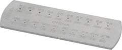 SPI - #80 Wire to #61 Wire Hole Size Drill Gage - 6 Inch Long, 2-1/2 Inch Wide, 20 Holes - Americas Industrial Supply
