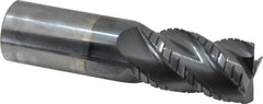 Accupro - 1" Diam, 1-3/4" LOC, 4 Flute Solid Carbide Roughing & Finishing Square End Mill - AlTiN Finish, 4" OAL, 1" Shank Diam, Straight Shank, 40° Helix, Centercutting, Regular Length - Americas Industrial Supply