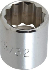 Proto - 25/32", 3/8" Drive, Standard Hand Socket - 12 Points, 1-3/16" OAL, Alloy Steel, Chrome Finish - Americas Industrial Supply