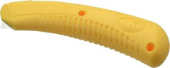 PHC - Fixed Film Cutter - 1/4" Blade, Yellow Ergonomic Grip Handle, 1 Blade Included - Americas Industrial Supply