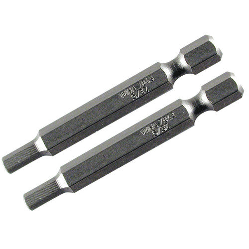 6.0MM 70MM OAL HEX POWER BIT 2/PK - Americas Industrial Supply