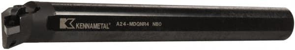 Kennametal - 2" Min Bore Diam, 14" OAL, 1-1/2" Shank Diam, A-MDQN Indexable Boring Bar - DN.. Insert, Screw or Clamp Holding Method - Americas Industrial Supply