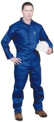 Stanco Safety Products - Size 2XL, Royal Blue, Zipper, Arc Protection Coverall - 50 to 52" Chest, Indura, 7 Pockets, Elastic Waistband, Full Action Back, 2-Way Concealed Zipper - Americas Industrial Supply