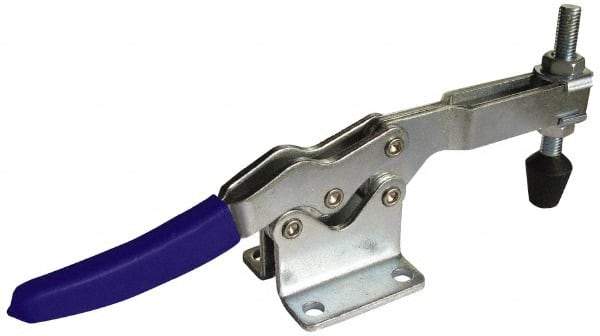 Gibraltar - 750 Lb Holding Capacity, Horizontal Handle, Manual Hold Down Toggle Clamp - 55° Handle Movement, 90° Bar Opening, U-Bar, Flanged Base, Carbon Steel - Americas Industrial Supply