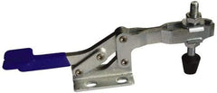 Gibraltar - 500 Lb Holding Capacity, Horizontal Handle, Manual Hold Down Toggle Clamp - 62° Handle Movement, 92° Bar Opening, U-Bar, Flanged Base, Carbon Steel - Americas Industrial Supply