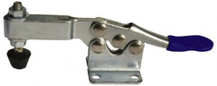Gibraltar - 200 Lb Holding Capacity, Horizontal Handle, Manual Hold Down Toggle Clamp - 70° Handle Movement, 90° Bar Opening, U-Bar, Flanged Base, Carbon Steel - Americas Industrial Supply