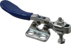 Gibraltar - 60 Lb Holding Capacity, Horizontal Handle, Manual Hold Down Toggle Clamp - 80° Handle Movement, 90° Bar Opening, U-Bar, Right Flanged Base, Carbon Steel - Americas Industrial Supply
