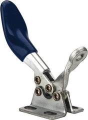 Gibraltar - 60 Lb Holding Capacity, Horizontal Handle, Manual Hold Down Toggle Clamp - 80° Handle Movement, 90° Bar Opening, Solid Bar, Flanged Base, Carbon Steel - Americas Industrial Supply