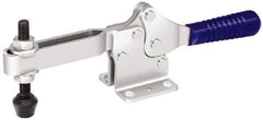 Gibraltar - 750 Lb Holding Capacity, Horizontal Handle, Manual Hold Down Toggle Clamp - 59° Handle Movement, 93° Bar Opening, U-Bar, Flanged Base, Electro-Plated Zinc, Carbon Steel - Americas Industrial Supply
