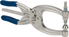 Gibraltar - 700 Lb Load Capacity, 2.72" Throat Depth, 8.5" OAL, Carbon Steel, C Style Plier Clamp - M10x1.5 Spindle, 4.1" Open Throat Height, Blue Handle - Americas Industrial Supply
