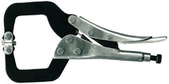 Gibraltar - 12-1/4" OAL C-Clamp Locking Pliers - 4-21/32" Jaw Depth, 5-3/8" Jaw Opening - Americas Industrial Supply