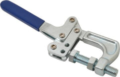 Gibraltar - 800 Lb Load Capacity, 1.25" Throat Depth, 8.28" OAL, Carbon Steel Plier Clamp - M12x1.75 Spindle, 2.94" Open Throat Height, Blue Handle - Americas Industrial Supply