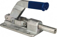 Gibraltar - 800 Lb Load Capacity, Flanged Base, Carbon Steel, Standard Straight Line Action Clamp - 6 Mounting Holes, 0.26" Mounting Hole Diam, 1/2" Plunger Diam, Straight Handle - Americas Industrial Supply