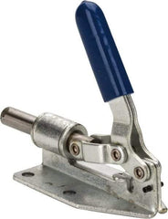 Gibraltar - 300 Lb Load Capacity, Flanged Base, Carbon Steel, Standard Straight Line Action Clamp - 0.2" Mounting Hole Diam, 1/2" Plunger Diam, Straight Handle - Americas Industrial Supply