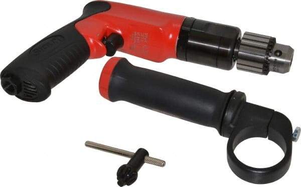 Sioux Tools - 3/8" Keyed Chuck - Pistol Grip Handle, 700 RPM, 14.16 LPS, 30 CFM, 1 hp - Americas Industrial Supply