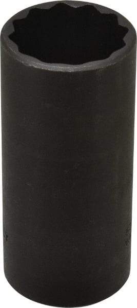 Proto - 1-1/8", 1/2" Drive, Deep Hand Socket - 12 Points, 3-1/4" OAL, Alloy Steel, Black Finish - Americas Industrial Supply