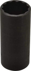 Proto - 1-1/8", 1/2" Drive, Deep Hand Socket - 12 Points, 3-1/4" OAL, Alloy Steel, Black Finish - Americas Industrial Supply