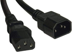 Tripp-Lite - 10', 14/3 Gauge/Conductors, Black Indoor Replacement Cord - 0 Receptacles, 15 Amps, 120 VAC, UL SJT, NEMA IEC-320 - Americas Industrial Supply