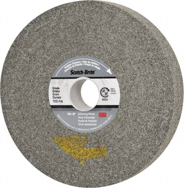 3M - 6" Diam, 1" Face Width, 1" Center Hole, Fine Grade, Silicon Carbide Deburring Wheel - Convolute, Hard Density 10 Grade, 6,000 RPM - Americas Industrial Supply