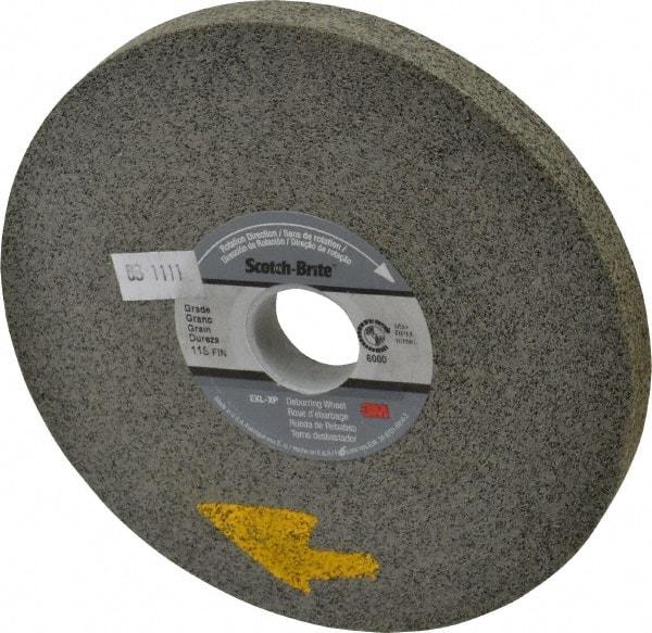 3M - 6" Diam, 1/2" Face Width, 1" Center Hole, Fine Grade, Silicon Carbide Deburring Wheel - Convolute, Hard Density 11 Grade, 3,000 RPM - Americas Industrial Supply