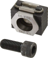 Mitee-Bite - 14,500 Lb Holding Force Single Vise Wedge Clamp - 1.65" Wide x 1.18" Deep x 0.87" High Base, 48 to 52 HRC, 1.65 to 1.93" Jaw Spread, 110 Lb/Ft Torque, 1/2-13 Screw Thread - Americas Industrial Supply